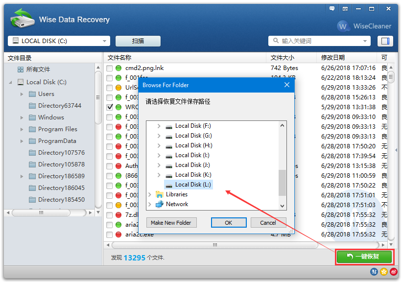 Wise Data Recovery数据恢复-选择恢复路径.png